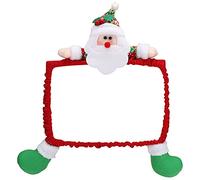 Housse de protection pour écran d'ordinateur, motif de dessin animé 3D sur le thème de Noël avec ceinture élastique pour écran d'affichage PC de 19 à 27 pouces, décoration de (À la manière du Père