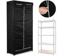 Housse de protection pour étagère 180 x 90 x 40 cm noir