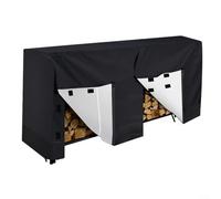 Housse de protection pour étagère à bois de cheminée, 244 x 61 x 107 cm, imperméable, résistante à la neige et à la poussière, tissu Oxford 420D, noir, rangement extérieur pour terrasse ou jardin en