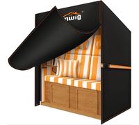 Housse De Protection Pour Fauteuil-Cabine De Plage Oxford 420d - Imperméable - Résistant À L'hiver - Résistant Aux Intempéries - Résistant Aux Uv - Respirant (Noir, 135 X 105 X 175/140 Cm)