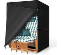Housse De Protection Pour Fauteuil-Cabine De Plage - Résistante Aux Intempéries - Imperméable - 135 X 105 X 175/140 Cm - Tissu Oxford 420d - Résistante À L'hiver - Coupe-Vent - Anti-Poussière