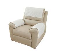 Housse de Protection pour Fauteuil, Housses d'accoudoir de canapé, Housses d'appui-tête pour canapé inclinable, imperméables, antidérapantes et abrasions(White,3 Seater(5pcs))