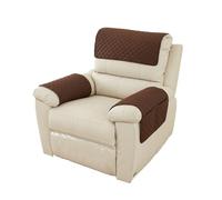Housse de Protection pour Fauteuil, Housses d'accoudoir de canapé, Housses d'appui-tête pour canapé inclinable, imperméables, antidérapantes et abrasions(Brown,2 Seater(4pcs))