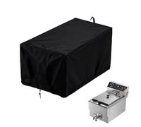 Housse de Protection pour Friteuse Imperméable, Tissu Oxford 420D, Housse de Protection Anti-Poussière Pour Friteuse, Housses pour Friteuses D'intérieur (Noir,11.4 × 20.7 × 14 inch)