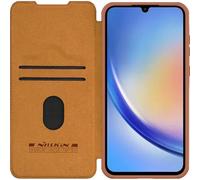 Housse de protection pour Galaxy A55 5G, Nillkin Qin Pro, Marron