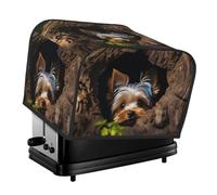 Housse de protection pour grille-pain 4 tranches - Motif « A Little Yorkshire Terrier » - Résistante à la poussière - Lavable - Pour petits appareils de cuisine - Pour salle à manger, maison, table