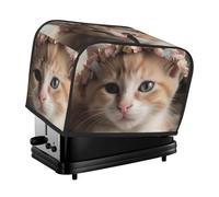 Housse de protection pour grille-pain à 2 tranches avec deux poches pour ranger un couteau - Super douce - Motif animaux mignons - Housse de protection pour petit four de cuisine - Housse de