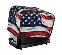 Housse de protection pour grille-pain à 2 tranches avec deux poches pour ranger un couteau - Super douce - Drapeau américain - Housse de protection pour petit four de cuisine - Housse de protection