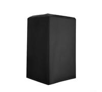 Housse de protection pour haut-parleur en tissu Oxford noir argenté résistant à la poussière, imperméable, coupe-vent UV 210 pour haut-parleur intérieur et extérieur (30 x 28 x 45,7 cm)