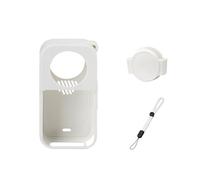 Housse de Protection pour Insta360 X6,Caméra Étui Coque en Silicone avec Capuchon d'objectif,Housse Antichoc complète pour Insta360 X6，Blanc