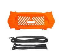 Housse de Protection pour JBL Charge6 Coque en Silicone Souple Stéréo Protection Contre Les Chutes Coque de Protection de Haut-Parleur de Couleur Unie Simple avec Bandoulière (Orange)