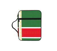 Housse de protection pour la Bible avec motif drapeau de la République tchétchène, étui de transport avec poignée durable pour homme et femme