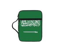 Housse de protection pour la Bible avec motif drapeau de l'Arabie Saoudite et poignée durable pour homme et femme