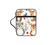 Housse de protection pour la Bible de Noël d'hiver avec poignée, tissu Oxford résistant à l'eau, organiseur avec poches à fermeture éclair pour église