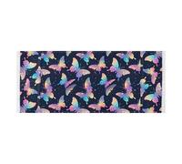 Housse de protection pour lave-linge avec bord en dentelle et sac latéral, anti-poussière et silhouettes de papillons pailletés pour réfrigérateur, machine à laver, four à micro-ondes, 130 x 55,9 cm