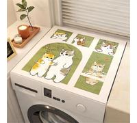 Housse De Protection Pour Lave-Linge Et SèChe-Linge,Motif Animaux,Chat Et Panda Tapis AntidéRapante Machine à Laver,Housse Anti-PoussièRe Pour Cuisine,Bain,DéCo Buanderie (Color 1,50 x50 cm)