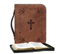 Housse de protection pour livre de 30,5 cm - Support en cuir synthétique - Sac de protection durable et facile à nettoyer - Protège la Bible sacrée pour les voyages d'étude à l'église et à la côte