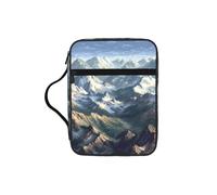 Housse de protection pour livre de bible avec imprimé chaînes de montagnes - Pour femmes et filles - Avec poignée pour Bible de taille standard