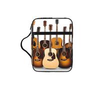 Housse de protection pour livre de bible imprimé guitare, étui pour femmes et filles, avec poignée pour bible de taille standard