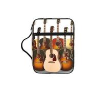 Housse de protection pour livre de bible imprimé guitare, étui pour femmes et filles, avec poignée pour bible de taille standard