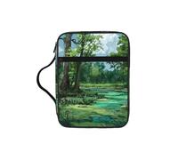 Housse de protection pour livre de Bible imprimée paysage marais, étui pour femmes et filles, avec poignée pour Bible de taille standard