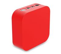 Housse de Protection pour Mac Mini M4 Mini Computer Host Case M4 / M4 Pro Manchon en Silicone Anti-poussière et Anti-Chute (Red)