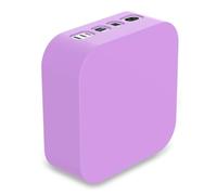 Housse de Protection pour Mac Mini M4 Mini Computer Host Case M4 / M4 Pro Manchon en Silicone Anti-poussière et Anti-Chute (Light Purple)