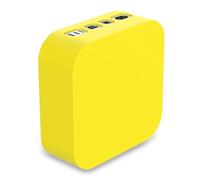 Housse de Protection pour Mac Mini M4 Mini Computer Host Case M4 / M4 Pro Manchon en Silicone Anti-poussière et Anti-Chute (Yellow)