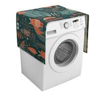 Housse de protection pour machine à laver avec poches de rangement Motif animaux scandinaves 137,9 x 52,1 cm
