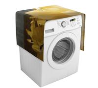 Housse de protection pour machine à laver avec poches de rangement Motif papillon jaune avec bougies blanches 137,9 x 52,1 cm
