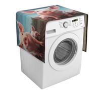 Housse de protection pour machine à laver avec poches de rangement pour lave-linge, sèche-linge, 137,9 x 52,1 cm, pour réfrigérateur, cuisine, décoration d'intérieur