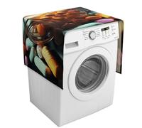 Housse de protection pour machine à laver avec poches de rangement pour lave-linge, sèche-linge, 137,9 x 52,1 cm, pour réfrigérateur, cuisine, décoration d'intérieur