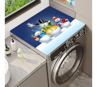 Housse De Protection Pour Machine à Laver Top NoëL ThèMe Motifs Tapis De Dessus De Machine Laver AntidéRapant En Silicone Couverture Universelle Pour Machine Laveuse Ou SéCheuse (Color 4,50x50cm)