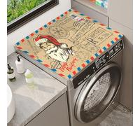 Housse De Protection Pour Machine à Laver Top NoëL ThèMe Motifs Tapis De Dessus De Machine Laver AntidéRapant En Silicone Couverture Universelle Pour Machine Laveuse Ou SéCheuse (Color 2,50x50cm)