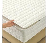 Housse de Protection pour Matelas avec Fermeture Zippée 60/70/80x190 Housse de Matelas Intégrale Respirant Protège/Protégé Matelas Matelassé à Cinq Côtés Doux Alèse Drap-Housse (80X190+23cm,A)