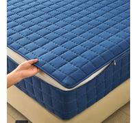 Housse de Protection pour Matelas avec Fermeture Zippée 60/70/80x190 Housse de Matelas Intégrale Respirant Protège /Protégé Matelas Matelassé à Cinq Côtés Doux Alèse Drap-Housse (90X200+13cm,E)