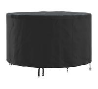 Housse de protection pour meubles de jardin en tissu 210D - 102 x 102 x 71 cm - Noir - Housse de protection imperméable pour terrasse, balcon et meubles de jardin - Robuste et résistante aux UV