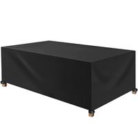 Housse de protection pour meubles de jardin en tissu Oxford 420D, résistante aux UV, imperméable, coupe-vent, anti-poussière, pour tables et chaises de patio - 180 x 115 x 83 cm