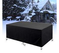 Housse de protection pour meubles de jardin HNKDKJ - Noir - 180x100x75cm - Résistant à l'intempérie, Fixation sécurisée, Multi-compatible