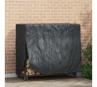 Housse de protection pour meubles de jardin, meubles de balcon, housse pour étagère à bois de cheminée, noire, 61 x 122 x 106 cm, en tissu, garde les meubles au sec et vous protège des changements