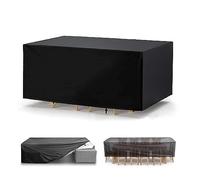 Housse de protection pour meubles d'extérieur - Imperméable 600D Oxford, Anti-UV, Coupe-vent pour Canapé en rotin, Cube ou Ensembles Rectangulaires, Robuste