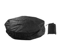 Housse de Protection pour mobilier de Jardin, Housse Ronde pour Baignoire balnéo 190 cm en Taffetas de Polyester argenté, imperméable (Noire)