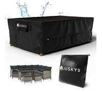 Housse de Protection pour Mobilier de Jardin Juskys CoverSafe Pro - 270 x 180 x 90 cm - Noire - Étanche 1 500 mm