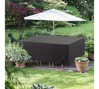 Housse de Protection pour Mobilier Exterieur 280x160x74cm/LxBxH Housse Table de Jardin avec Corde et Boucle Verrouillage, Bâche de Protection 600D Tissu Oxford