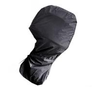 Housse de protection pour moteur hors-bord Oxford 420D robuste imperméable et résistante aux UV avec fermeture éclair et cordon de serrage - Capuche anti-poussière noire pour tous les temps (60 ~ 100