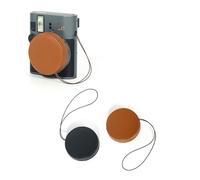 Housse de protection pour objectif Intax Mini 41 - Anti-friction et stable - En cuir - Avec cordon de protection - Noir