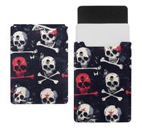Housse de protection pour ordinateur portable 14", étanche, mince, pour tablette, ordinateur portable - Crâne et os de sang