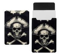 Housse de protection pour ordinateur portable 14 pouces - Étanche - Pour tablette, ordinateur portable - Crâne de pirate et os