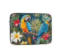 Housse de protection pour ordinateur portable 15" Motif plantes tropicales et perroquets - Pour une protection ultime - Sacoche pour tablette