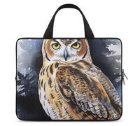 Housse de protection pour ordinateur portable de 10 pouces ultra fine et étanche avec dragonne Motif hibou